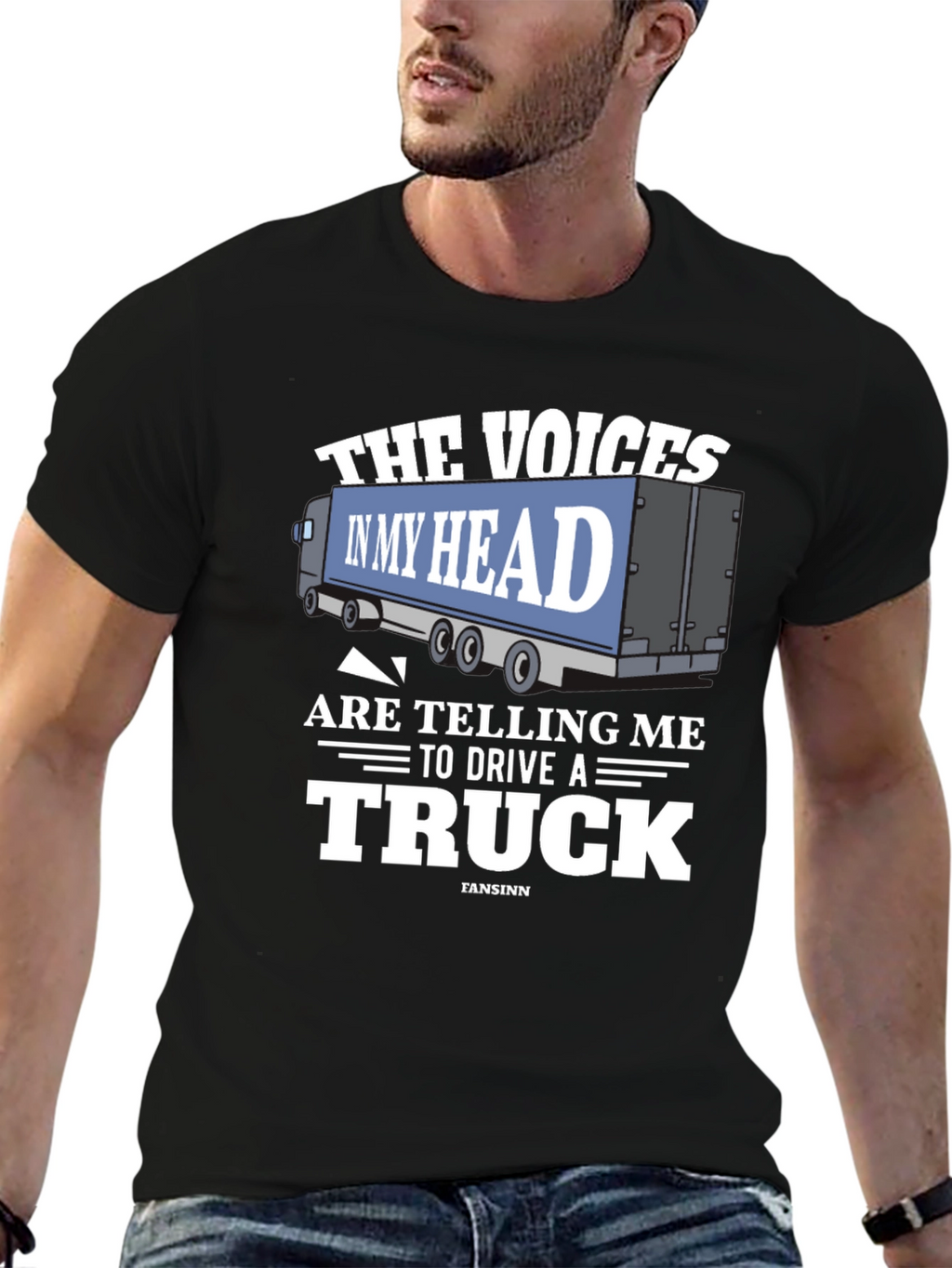 Voices in My Head Trucker T-Shirt
