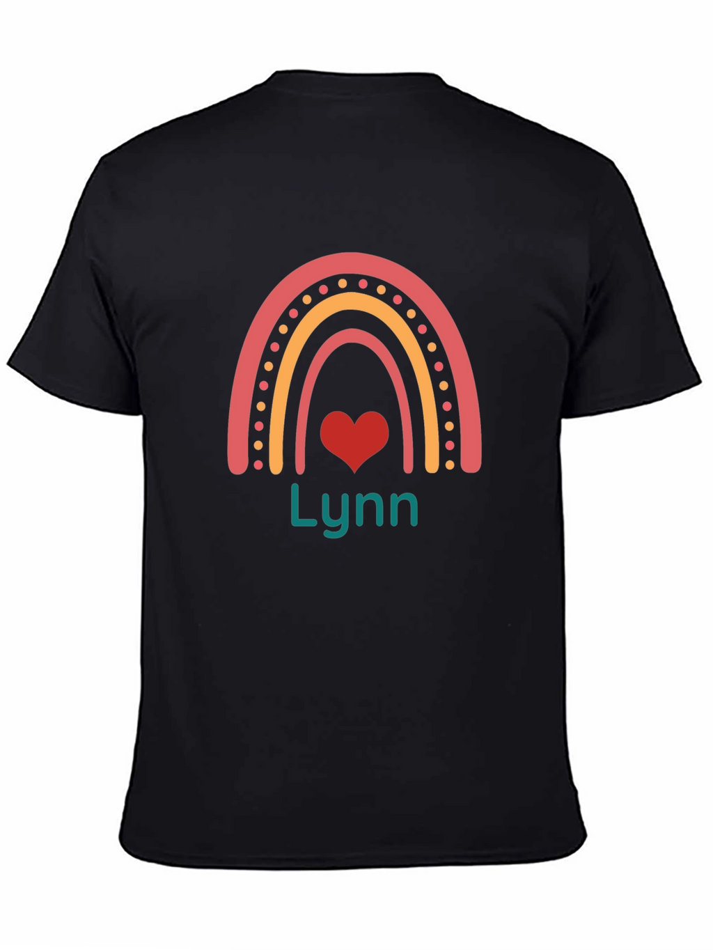 Lynn Rainbow Heart Graphic T-Shirt