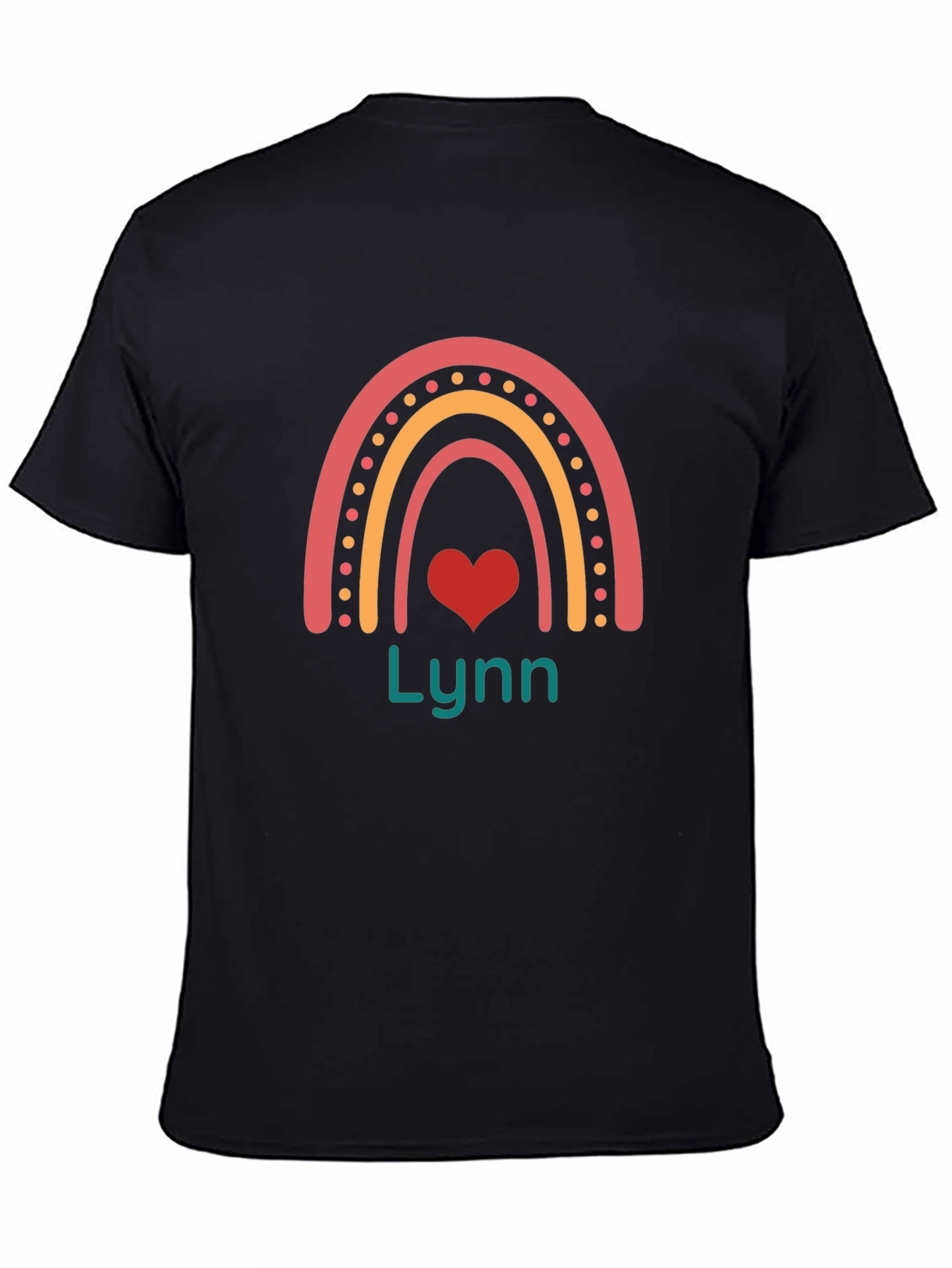 Lynn Rainbow Heart Graphic T-Shirt