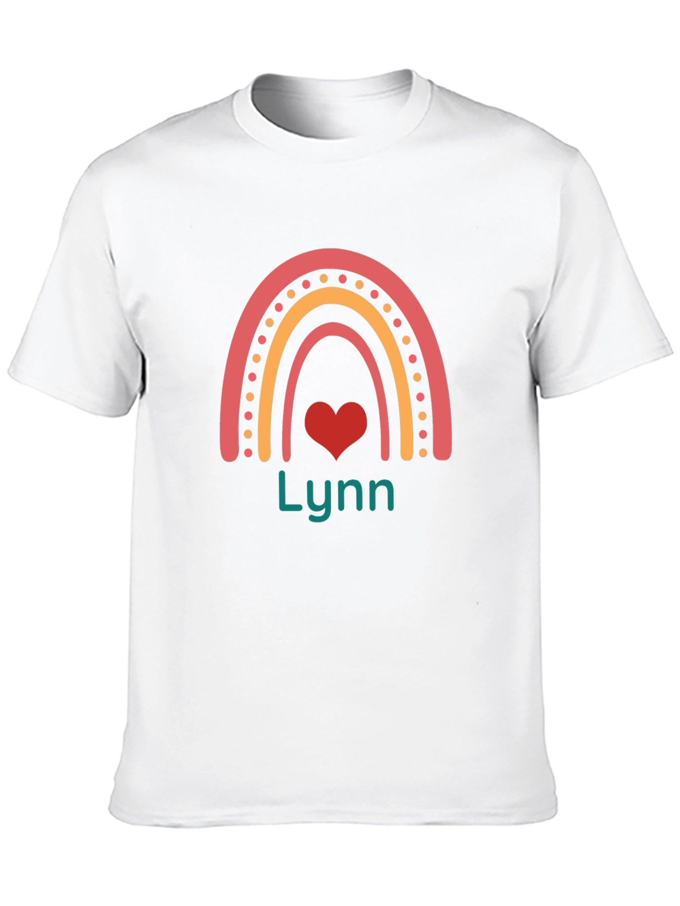 Lynn Rainbow Heart Graphic T-Shirt