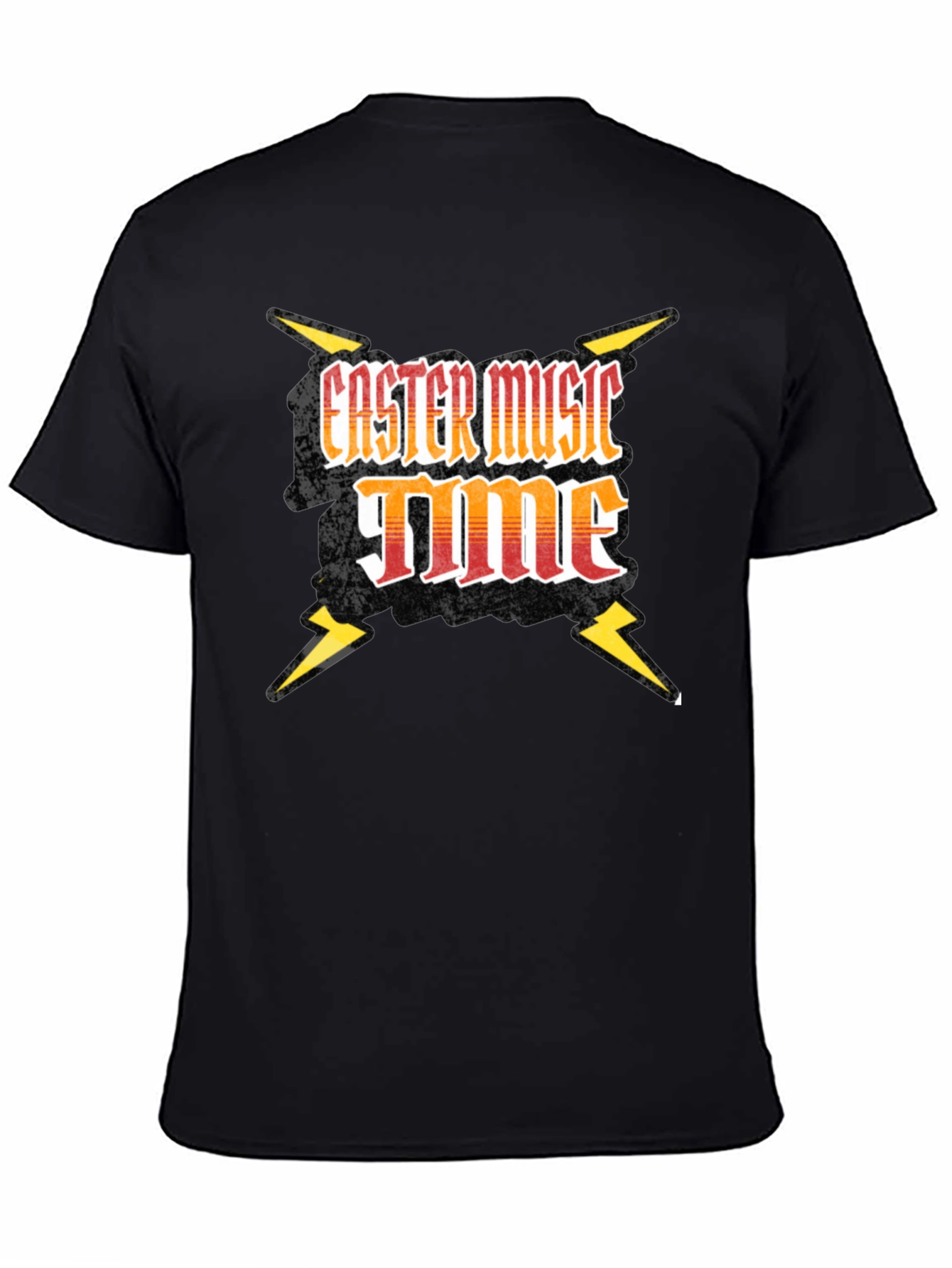 Faster Music Time Graphic Black T-Shirt