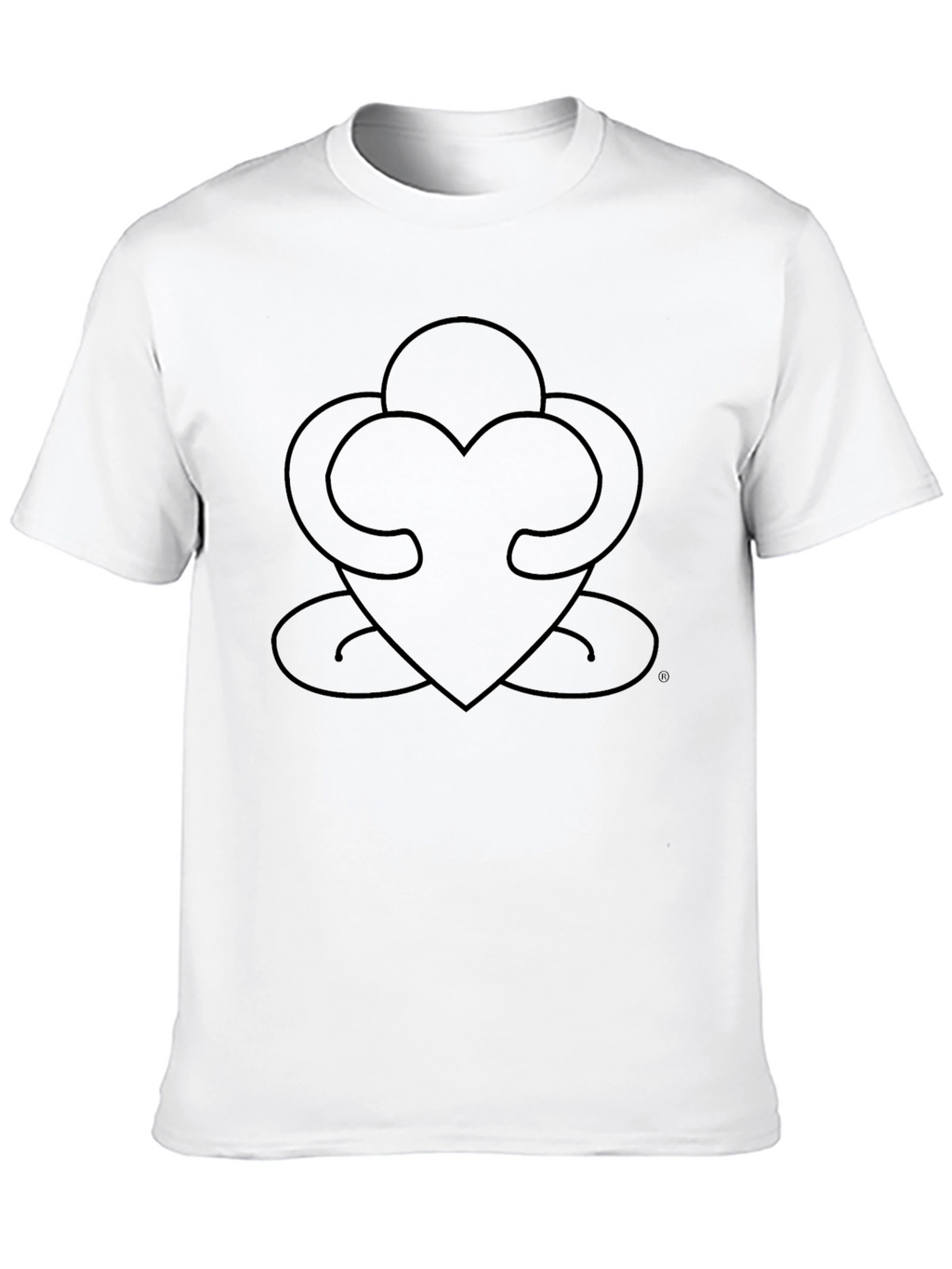 Heart Hug Graphic Tee - Soft Black Cotton Blend