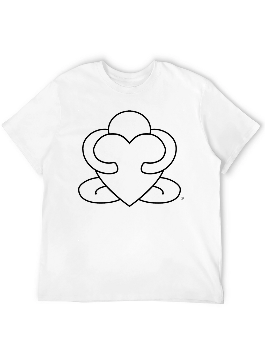 Heart Hug Graphic Tee - Soft Black Cotton Blend