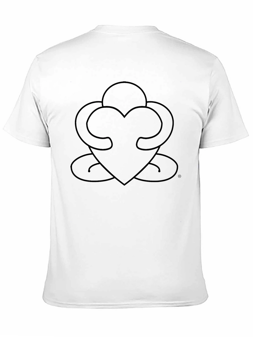 Heart Hug Graphic Tee - Soft Black Cotton Blend
