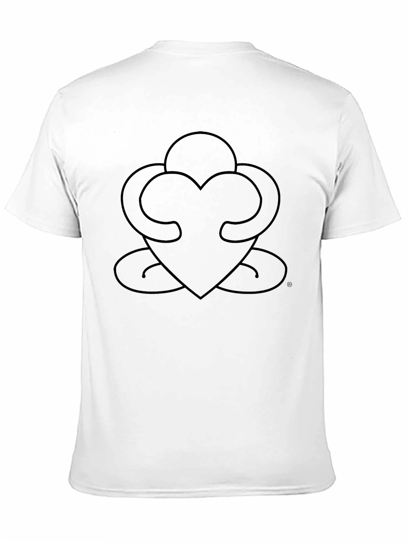 Heart Hug Graphic Tee - Soft Black Cotton Blend