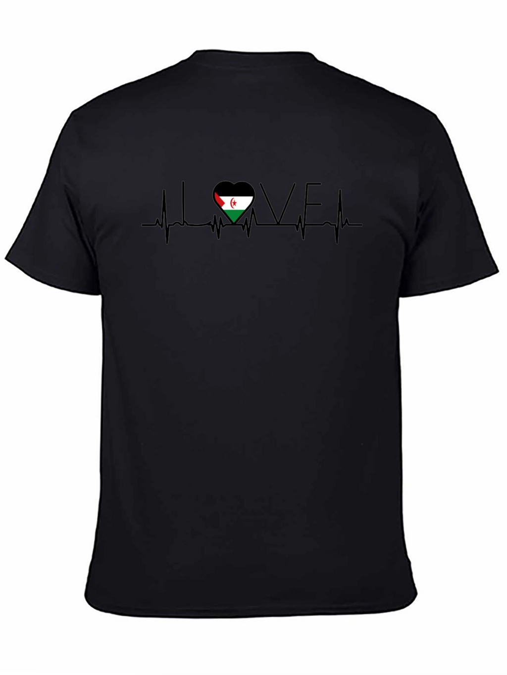 Western Sahara Flag Heartbeat Love T-Shirt