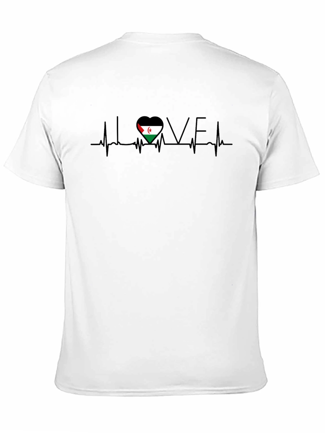Western Sahara Flag Heartbeat Love T-Shirt