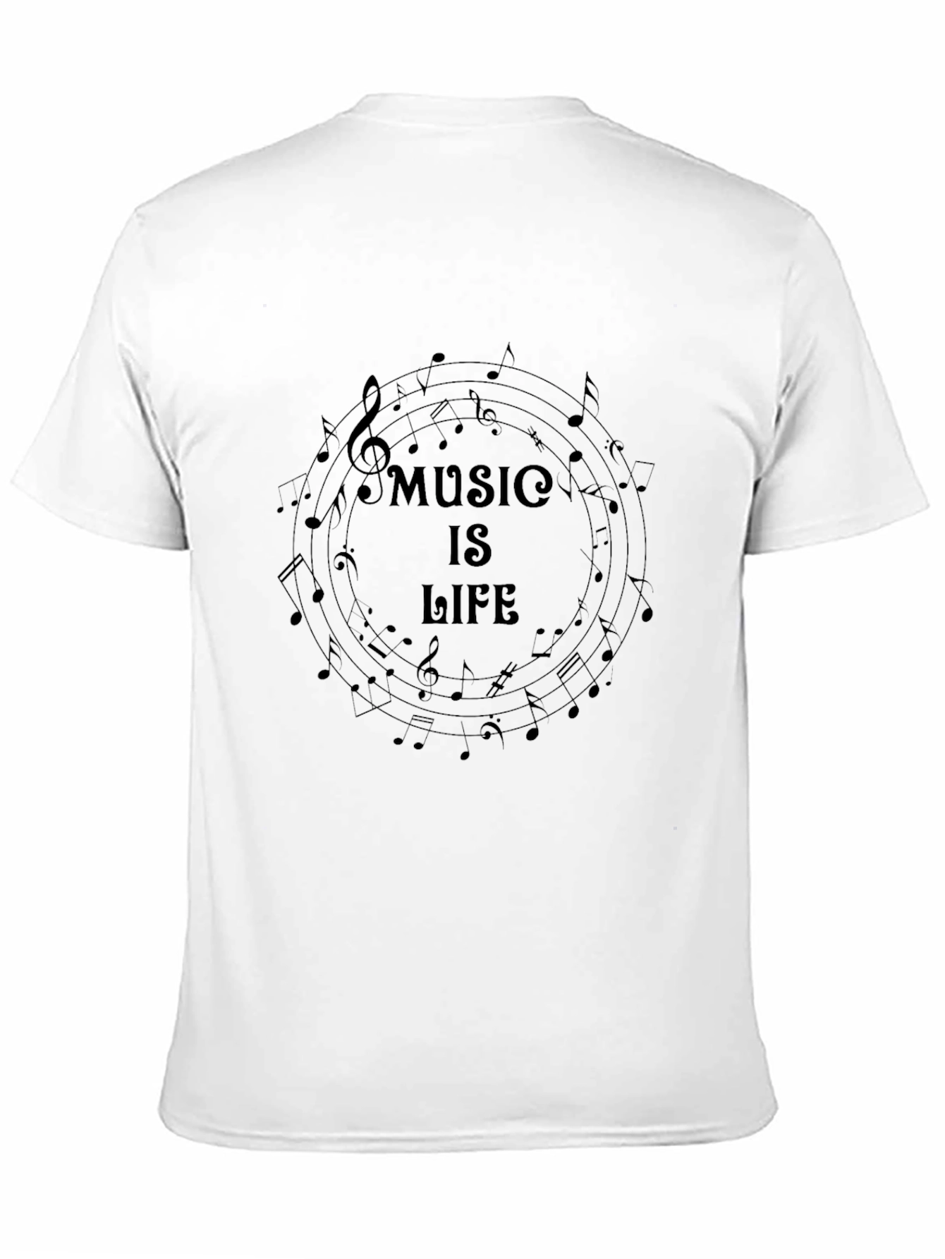 Music is Life Graphic Black Tee