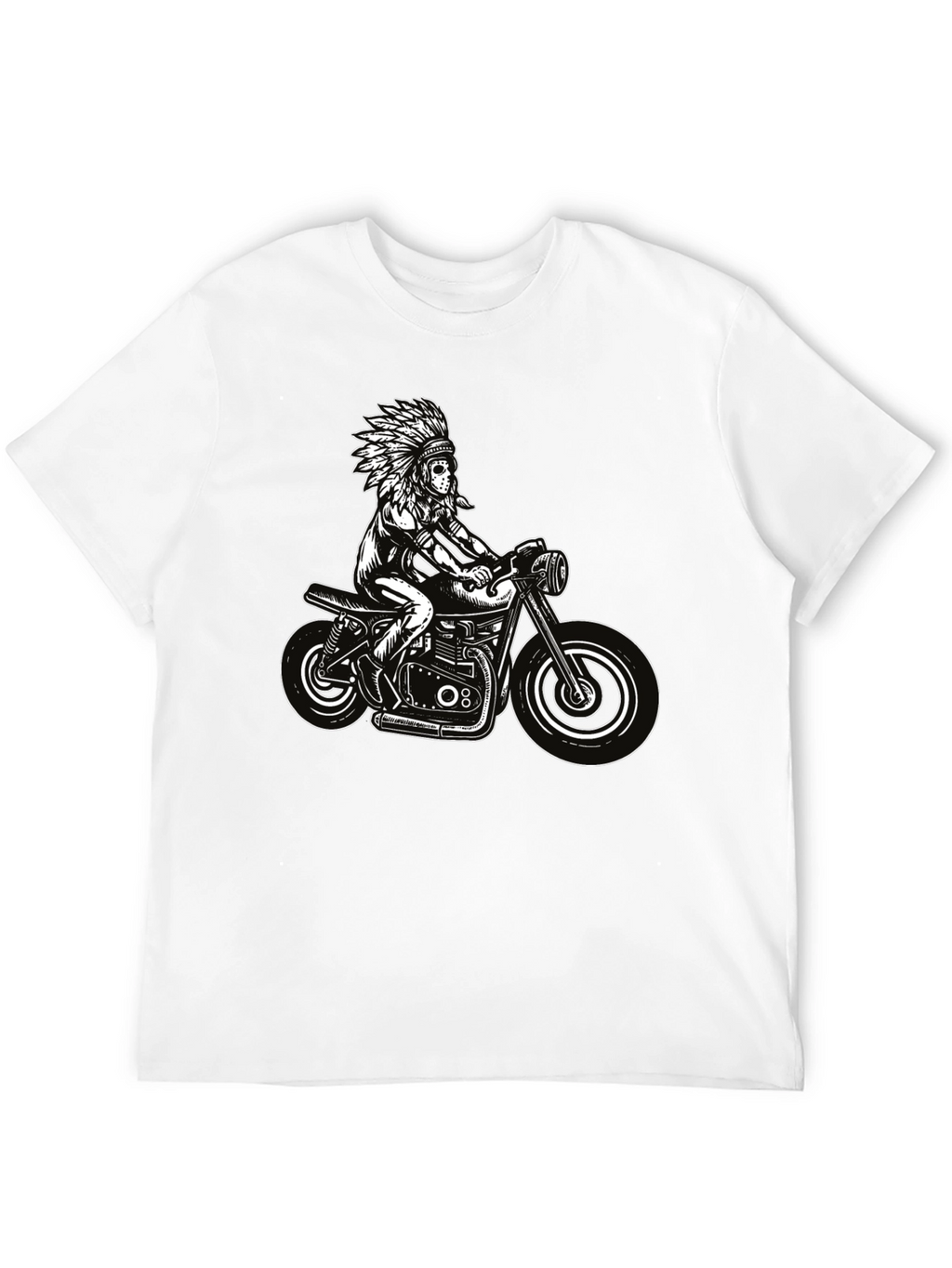 Black Indian Motorcycle Graphic T-Shirt