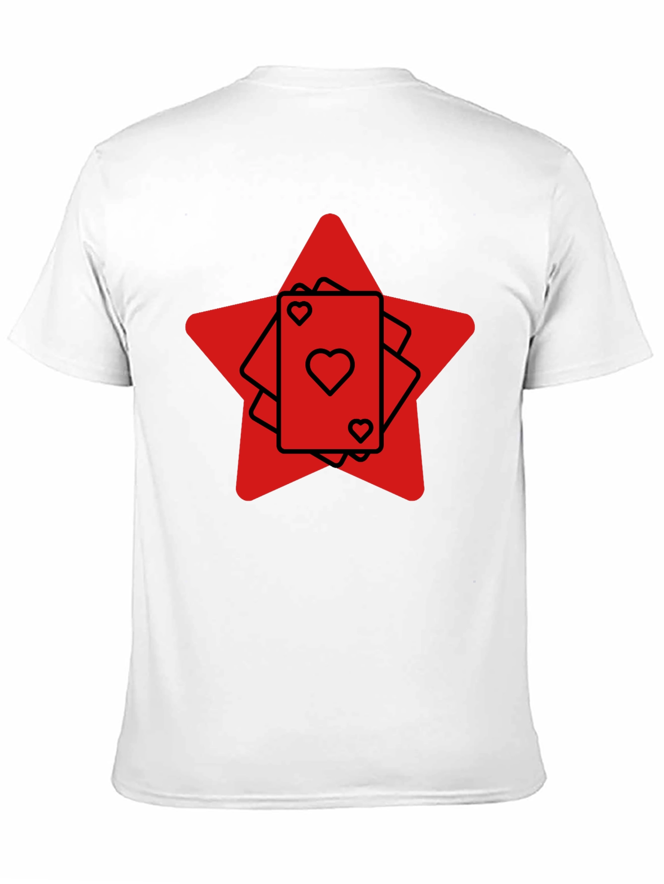 Ace Heart Card Graphic Tee - Black