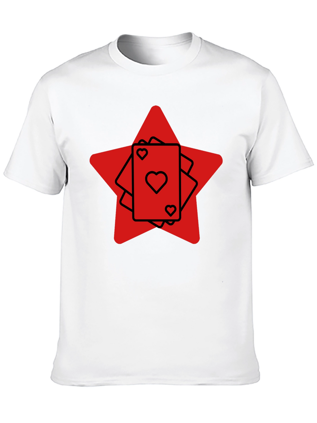 Ace Heart Card Graphic Tee - Black