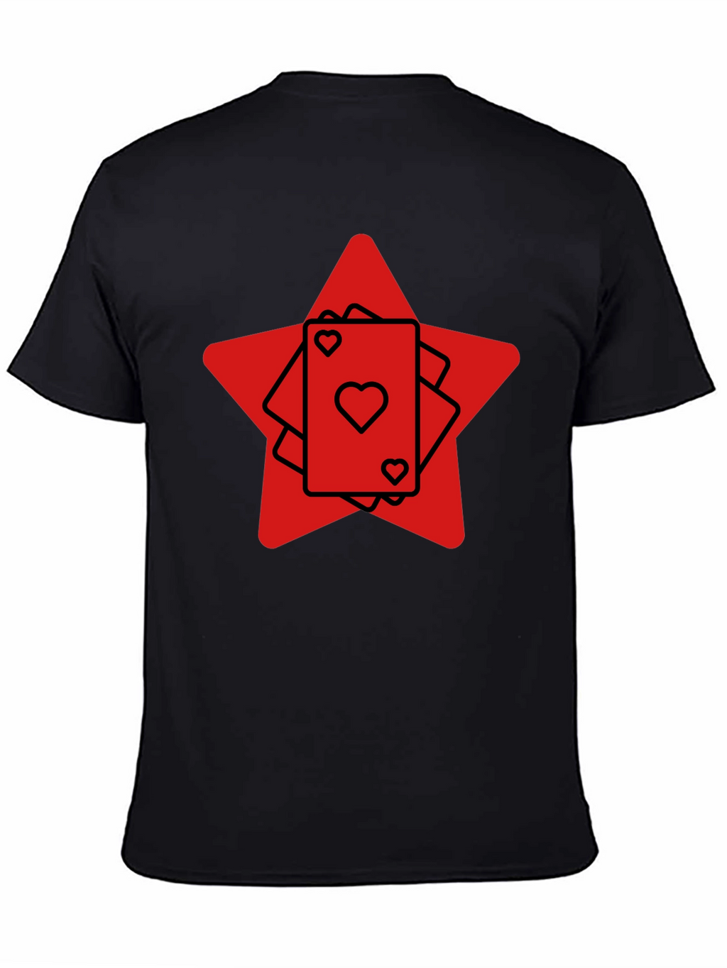 Ace Heart Card Graphic Tee - Black