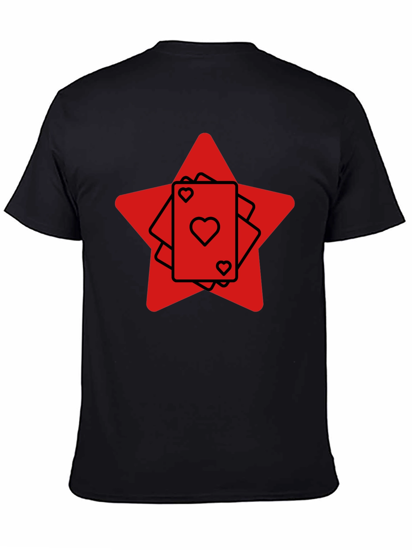 Ace Heart Card Graphic Tee - Black