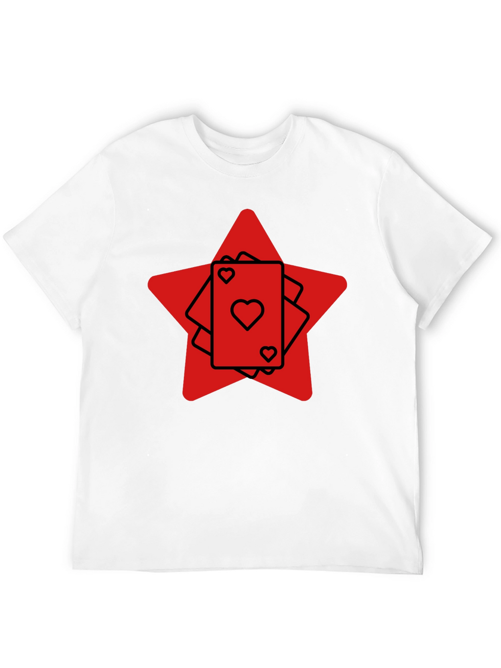 Ace Heart Card Graphic Tee - Black