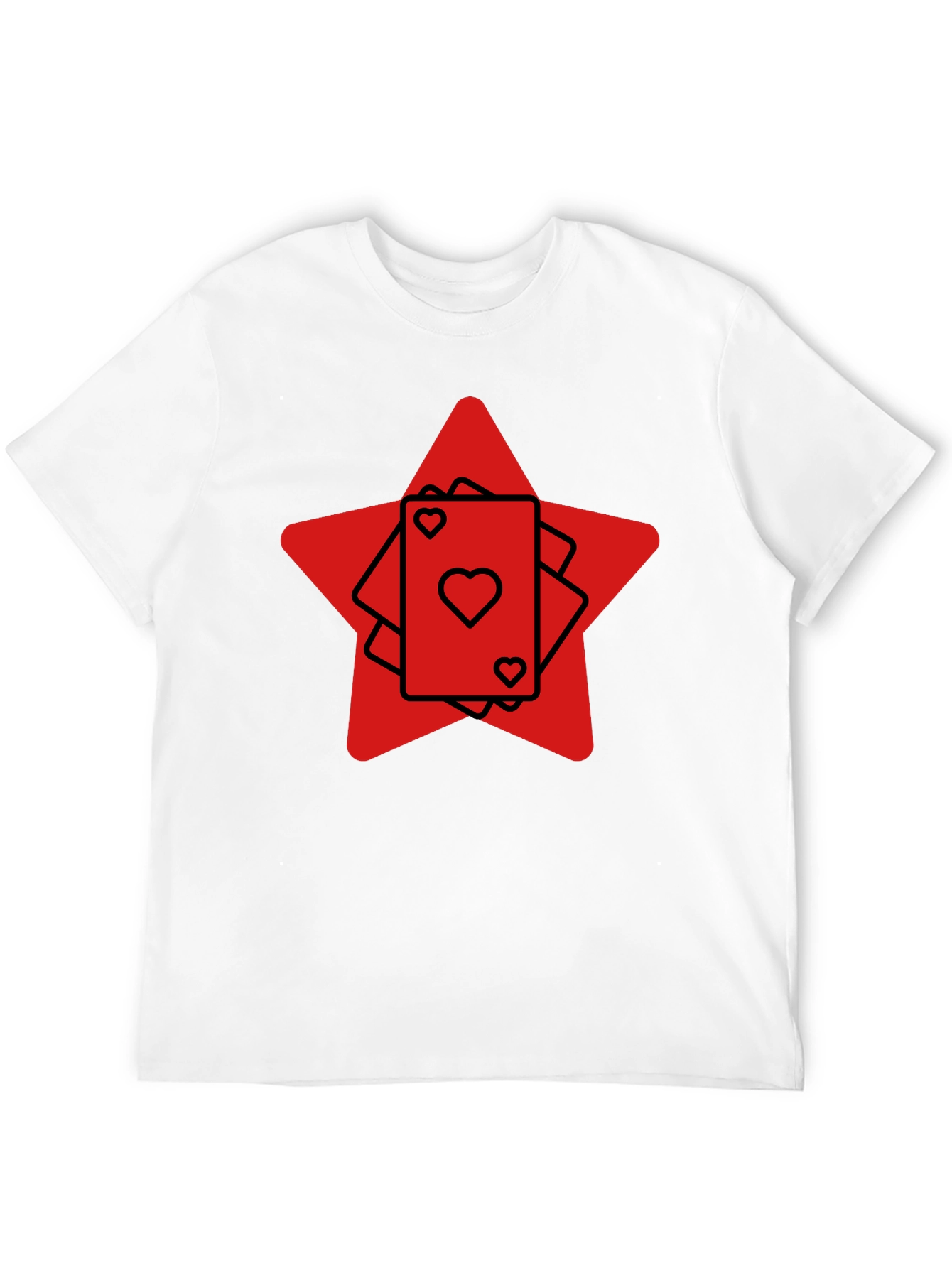Ace Heart Card Graphic Tee - Black
