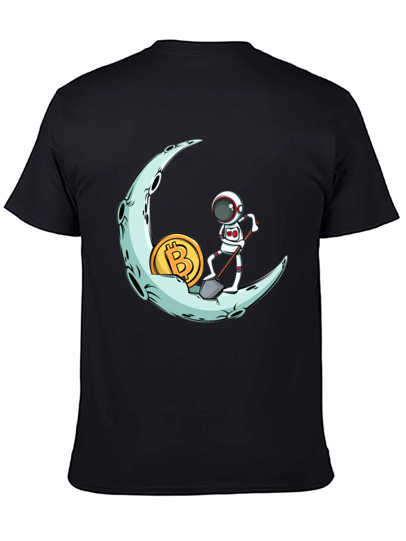 Bitcoin To The Moon Graphic Tee - Crypto Astronaut T-Shirt