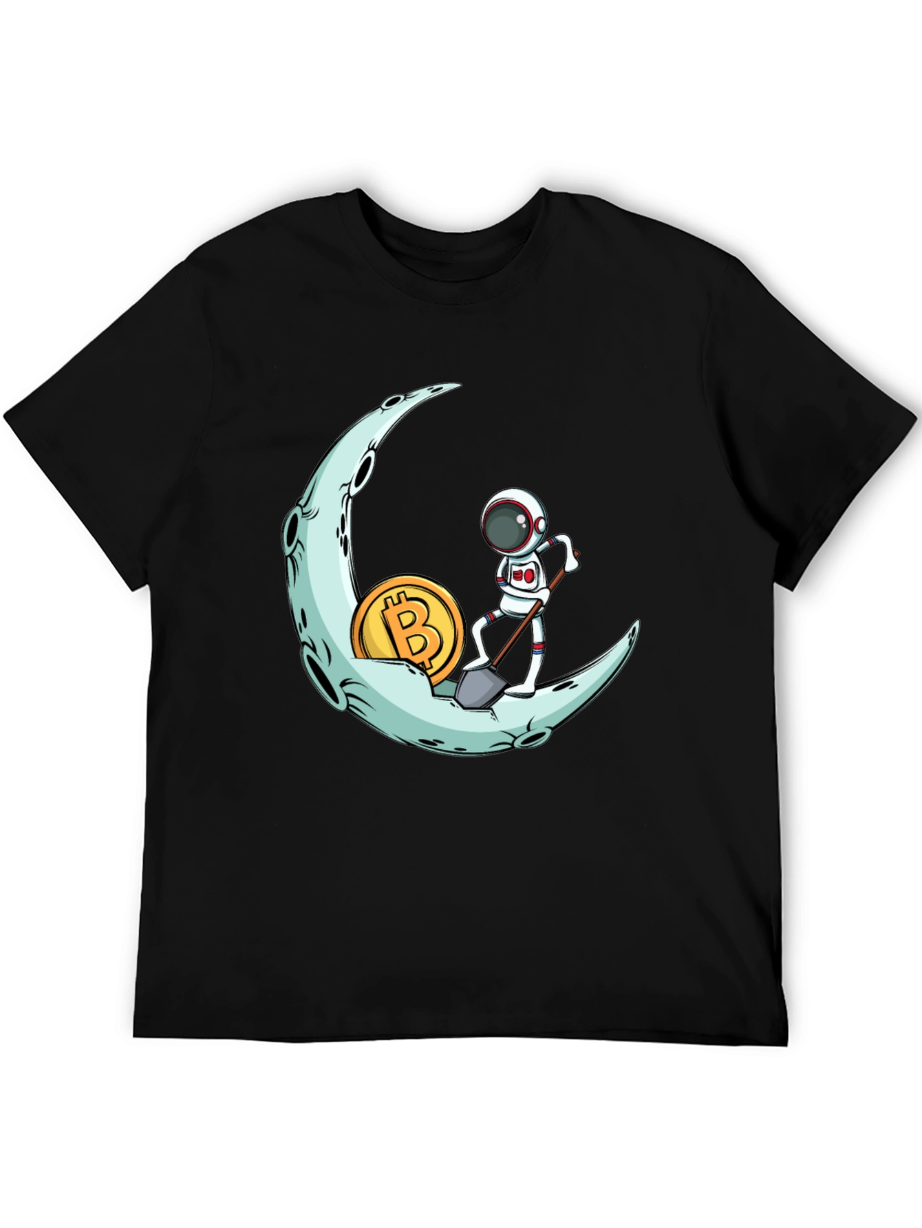 Bitcoin To The Moon Graphic Tee - Crypto Astronaut T-Shirt