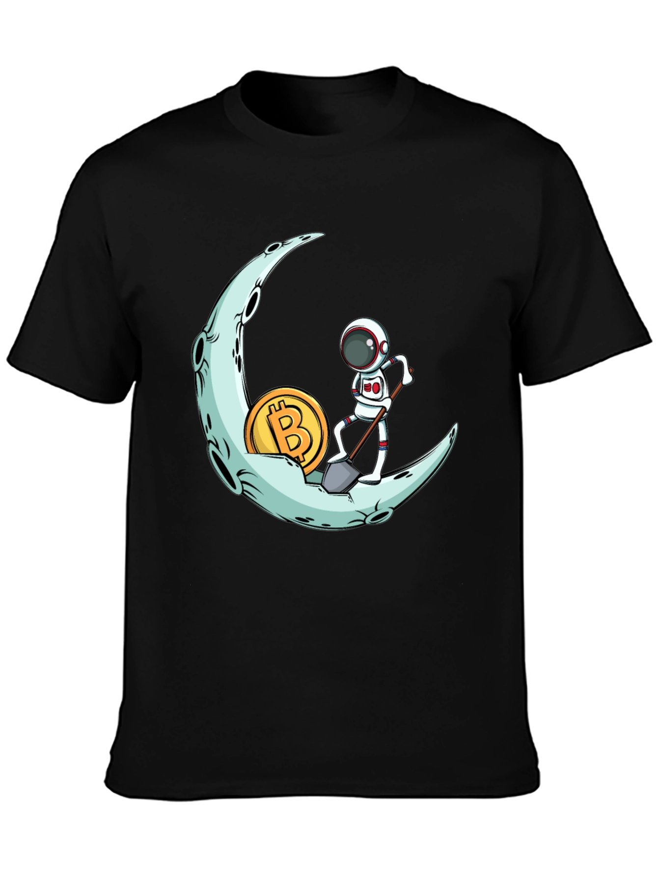 Bitcoin To The Moon Graphic Tee - Crypto Astronaut T-Shirt