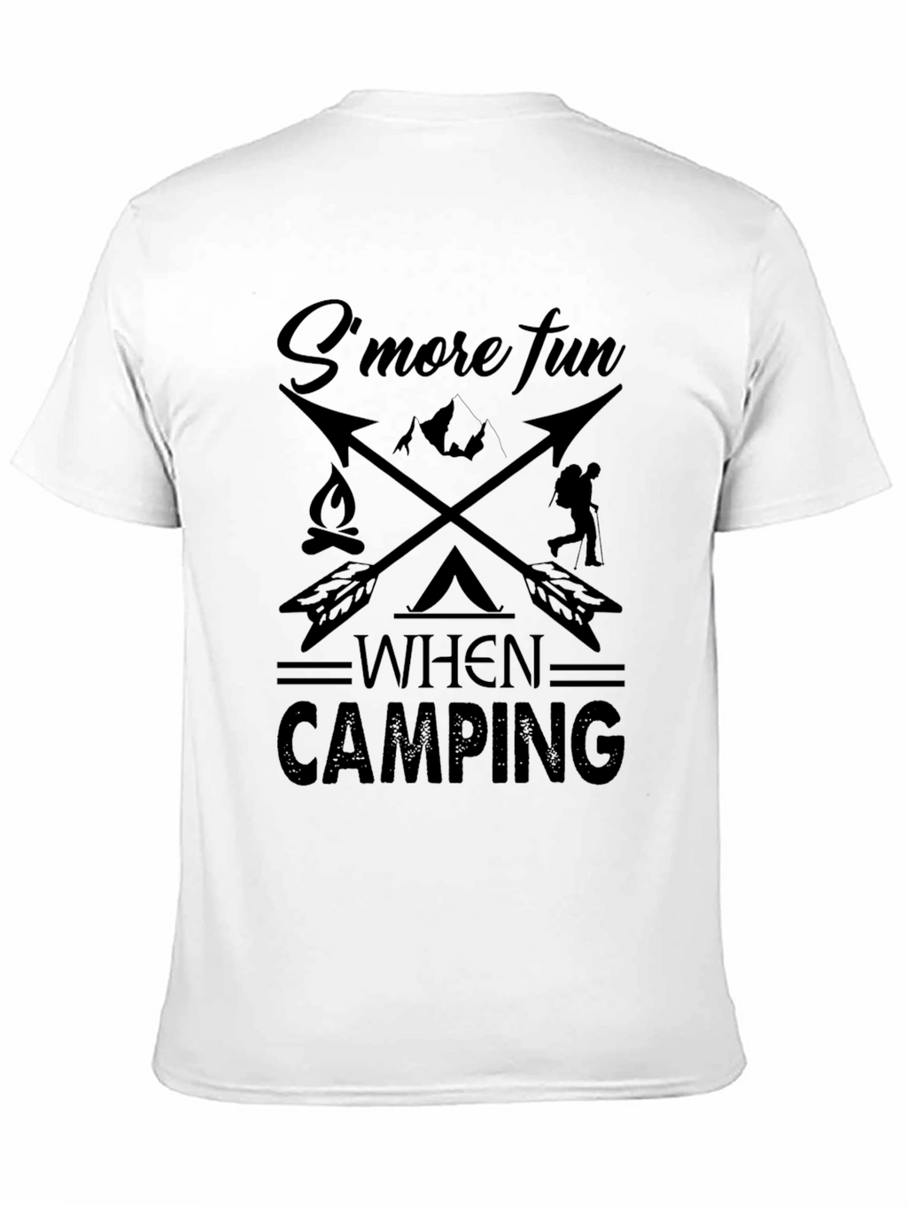 Smore Fun Camping Black Graphic Tee