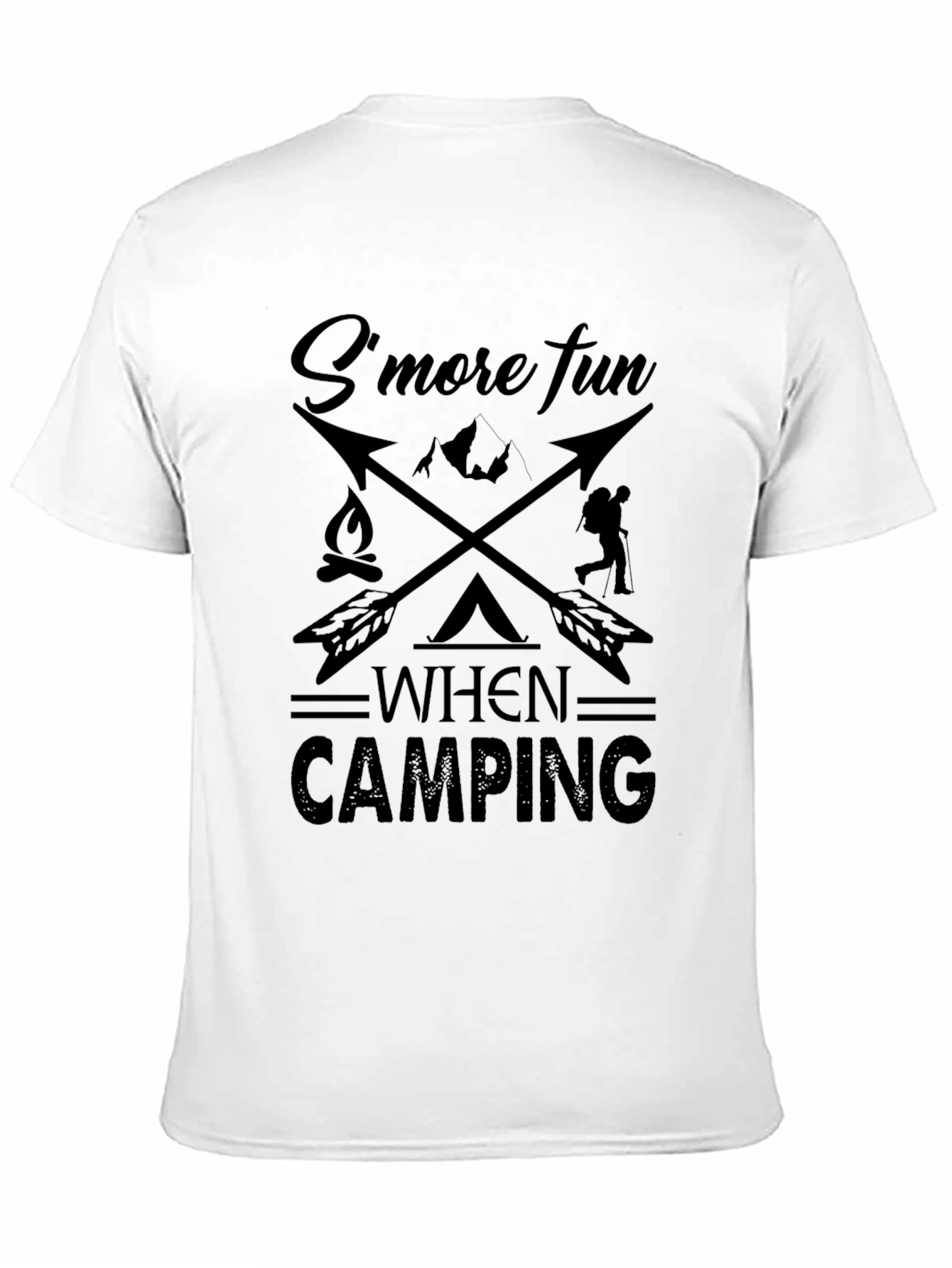 Smore Fun Camping Black Graphic Tee