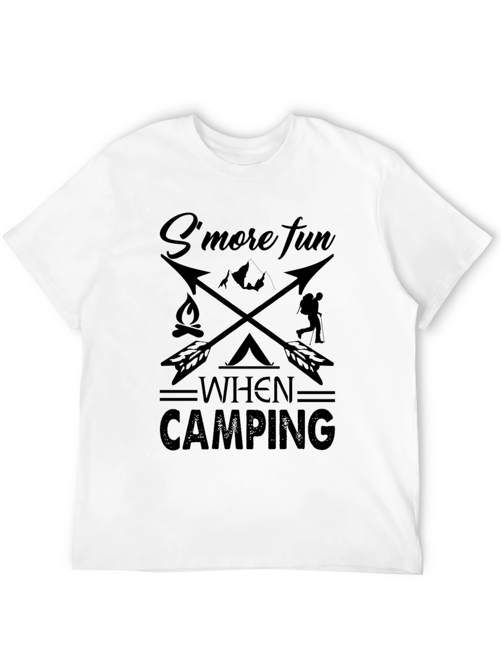 Smore Fun Camping Black Graphic Tee