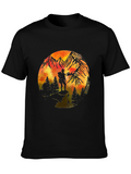 Mountains & Hiker Graphic T-Shirt