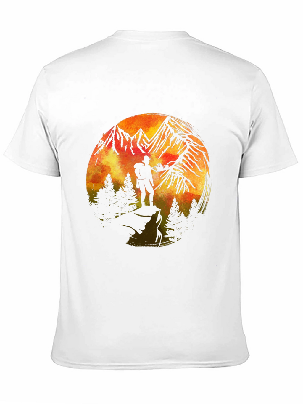 Mountains & Hiker Graphic T-Shirt