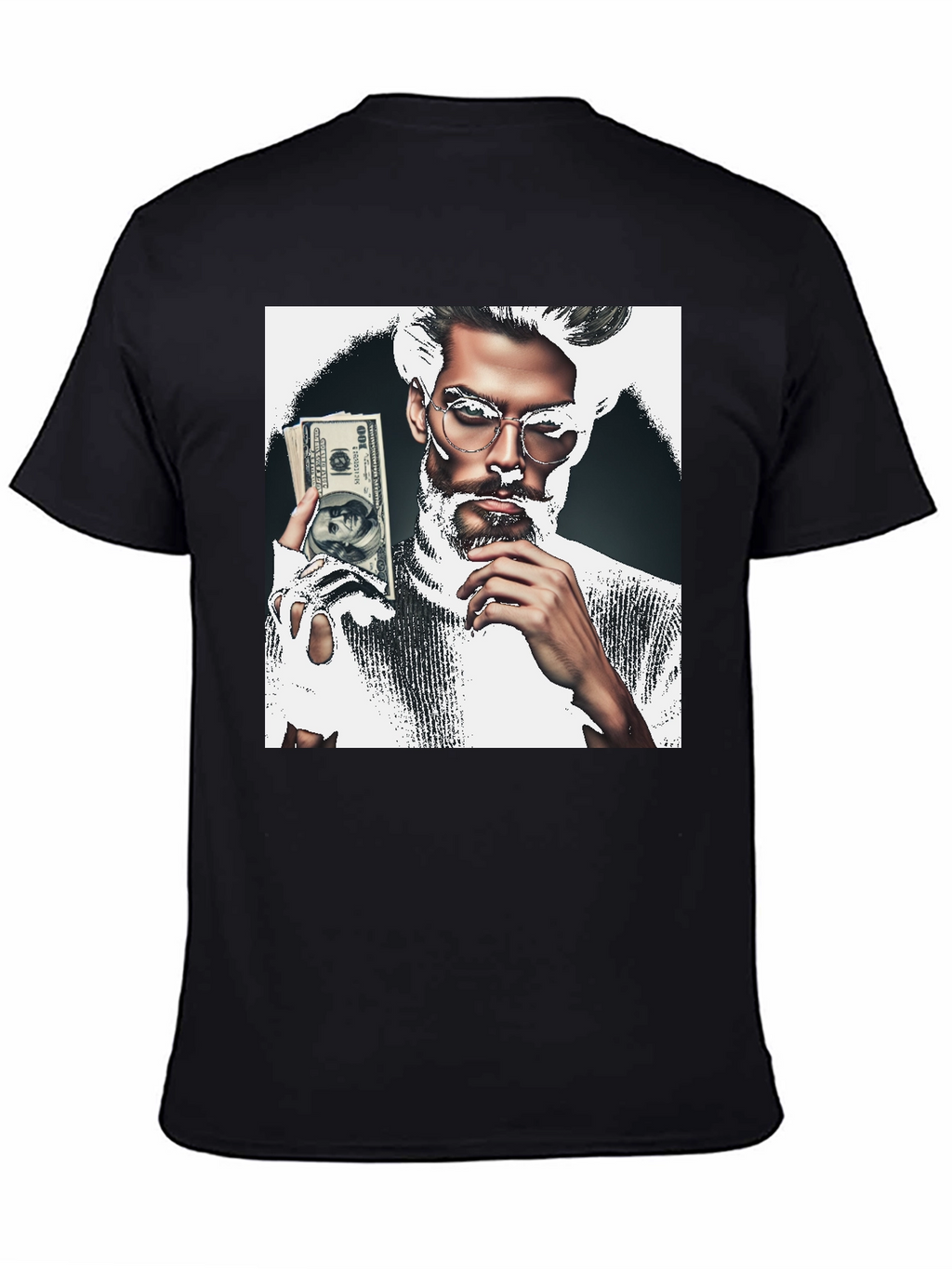 Stylish Graphic Tee - Man with Money