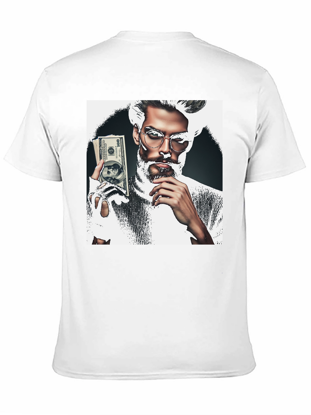 Stylish Graphic Tee - Man with Money