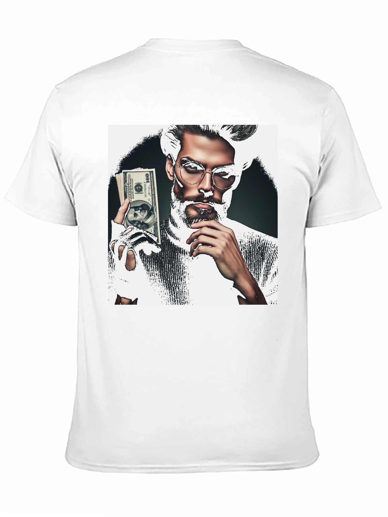 Stylish Graphic Tee - Man with Money