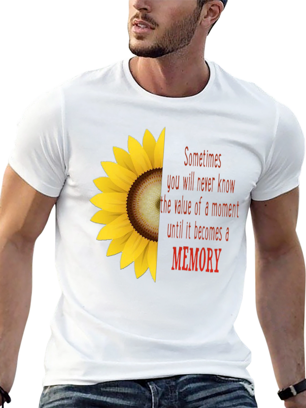 Sunflower Memory T-Shirt - Unisex Soft Cotton Tee