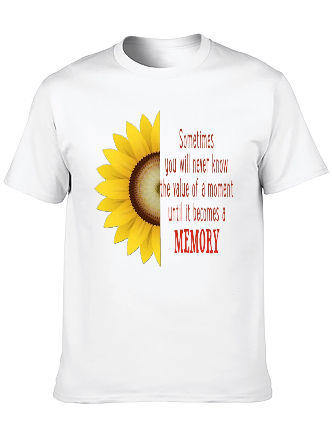 Sunflower Memory T-Shirt - Unisex Soft Cotton Tee
