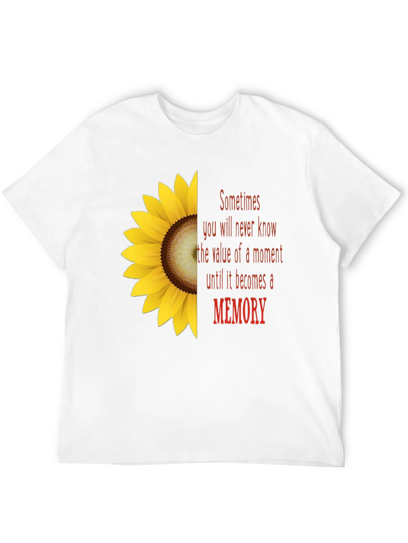 Sunflower Memory T-Shirt - Unisex Soft Cotton Tee