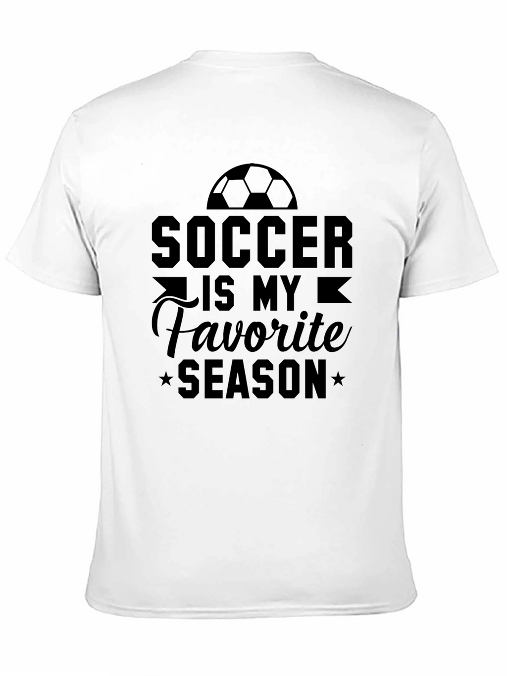 Soccer is My Favorite Season Black T-Shirt