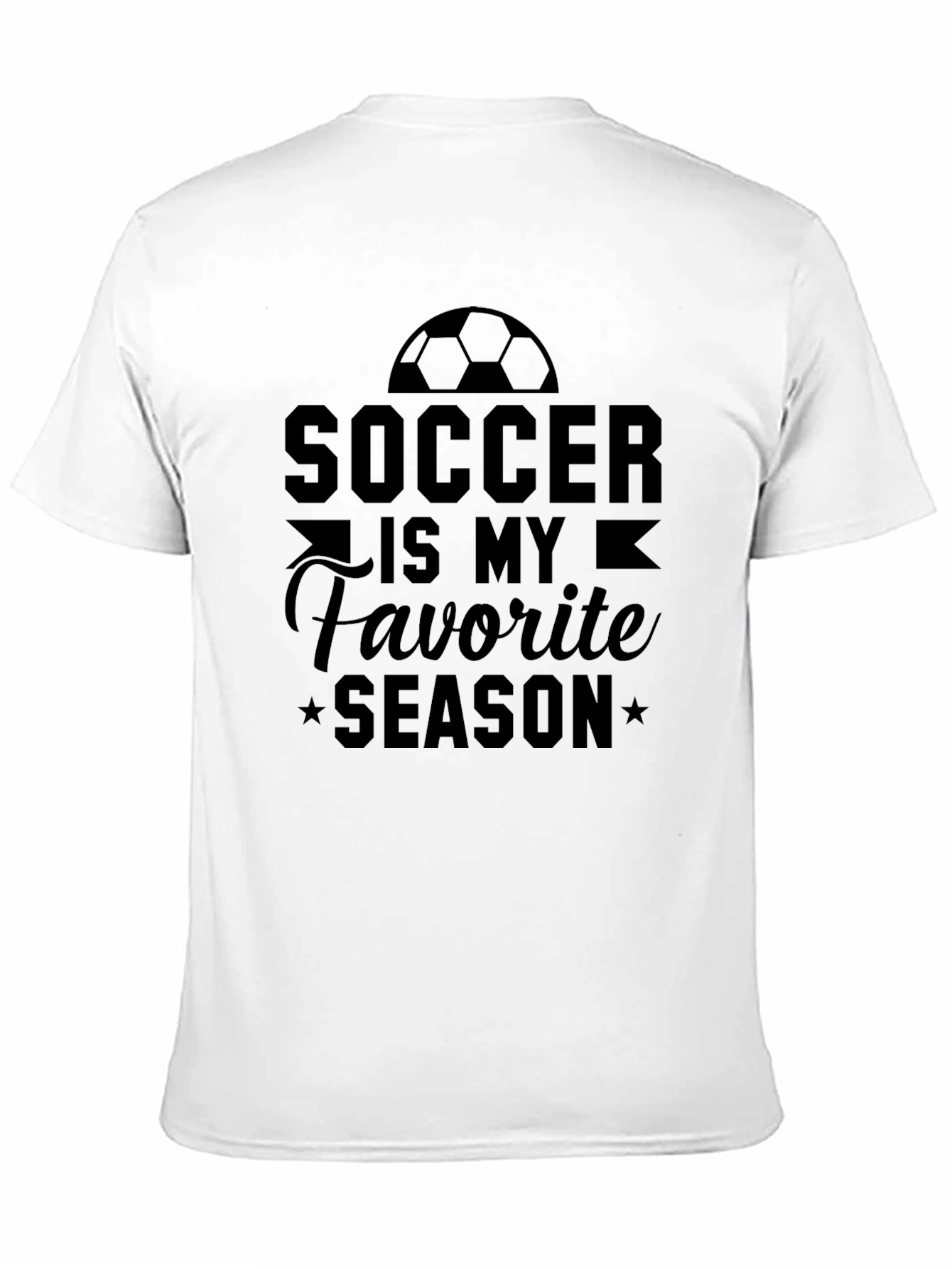 Soccer is My Favorite Season Black T-Shirt