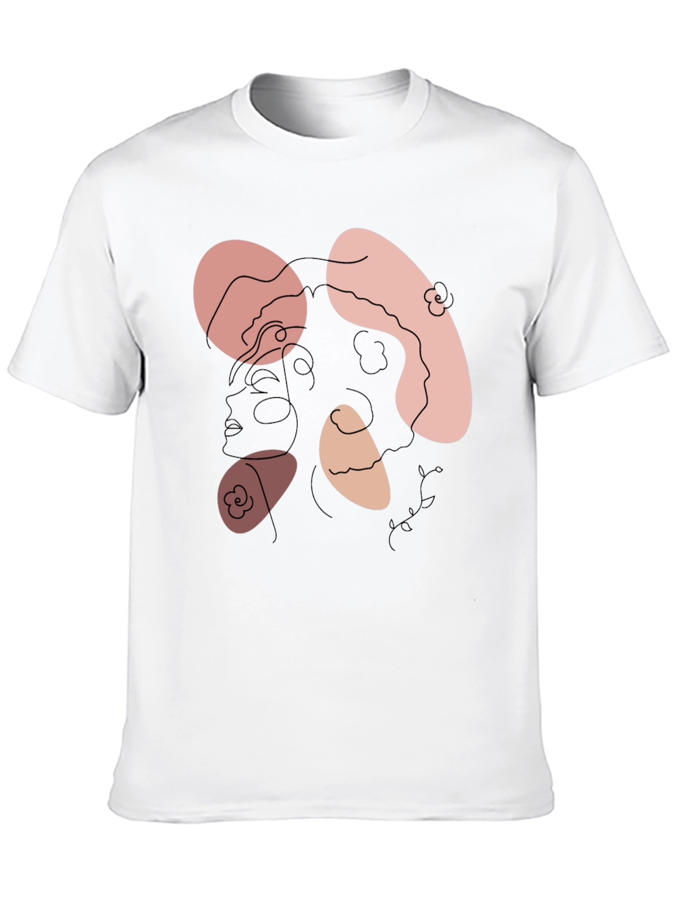 Abstract Face Graphic Tee - Modern Art Shirt