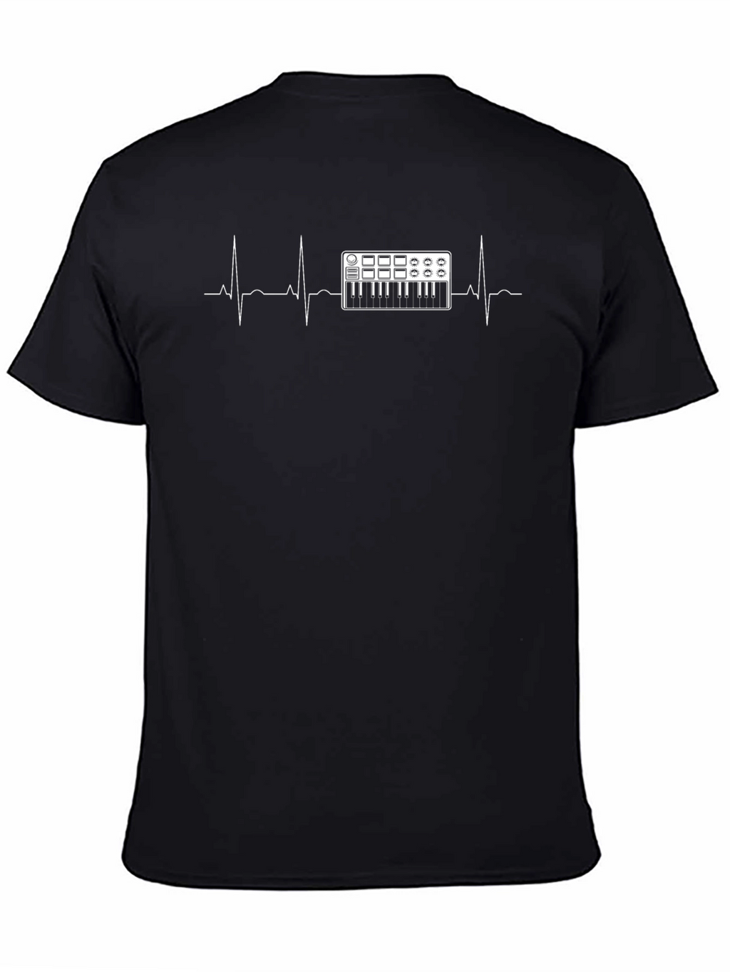 DJ Heartbeat Graphic Tee - Black Cotton T-Shirt