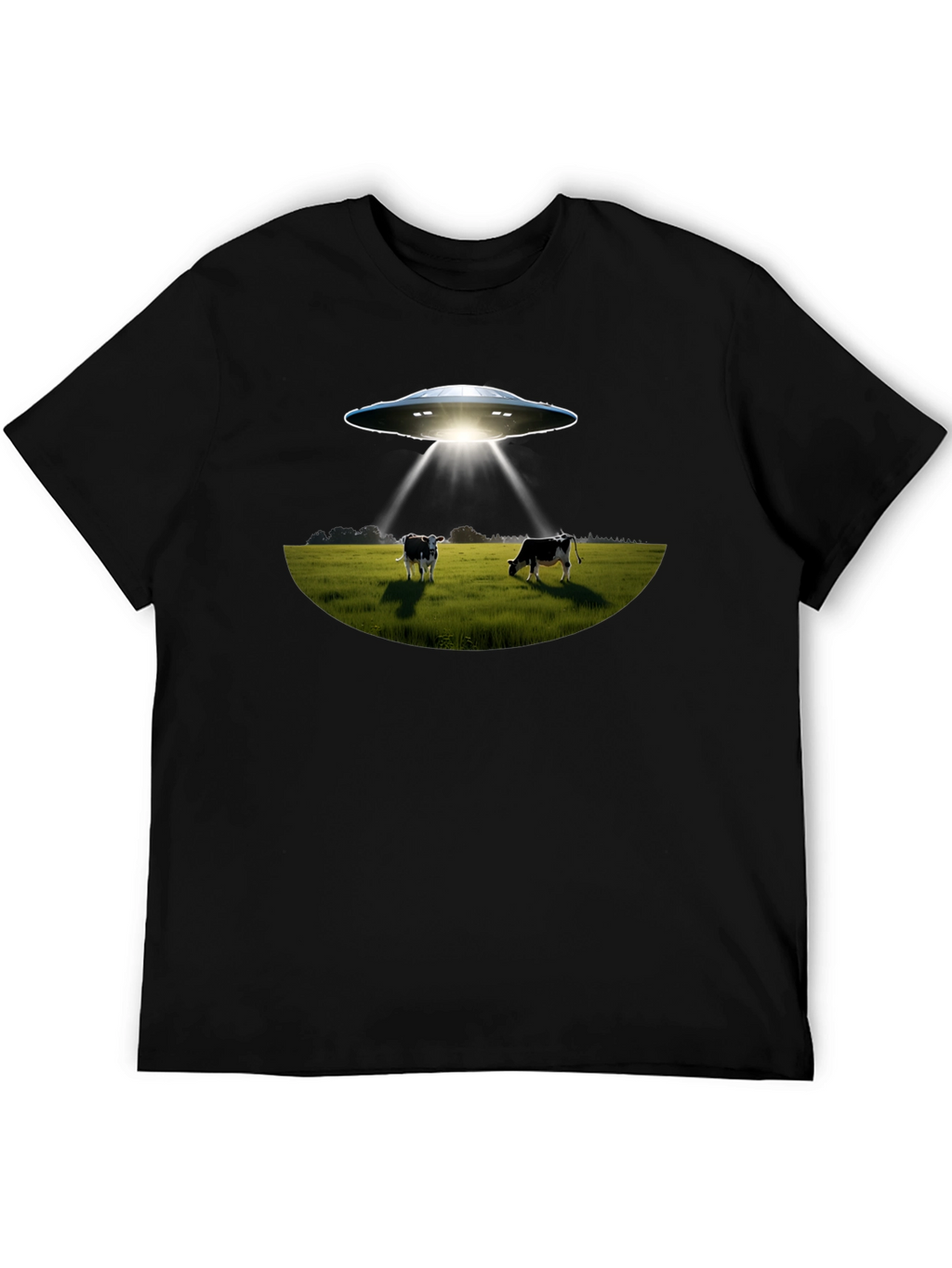 UFO Abduction Cows Graphic T-Shirt