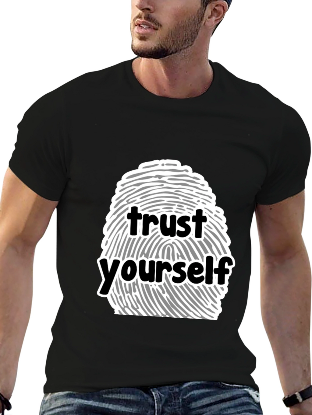 Trust Yourself Graphic Tee - Black