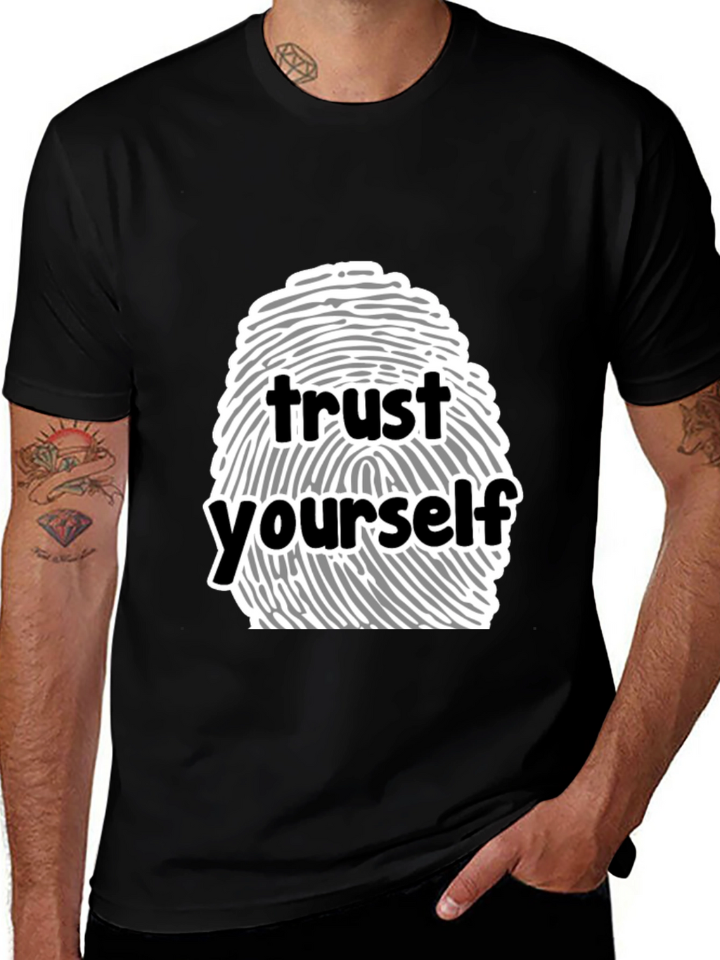 Trust Yourself Graphic Tee - Black