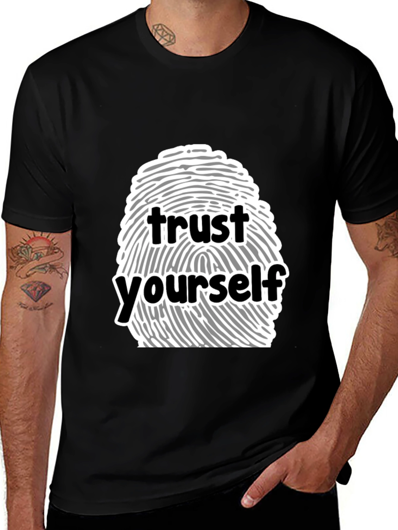 Trust Yourself Graphic Tee - Black