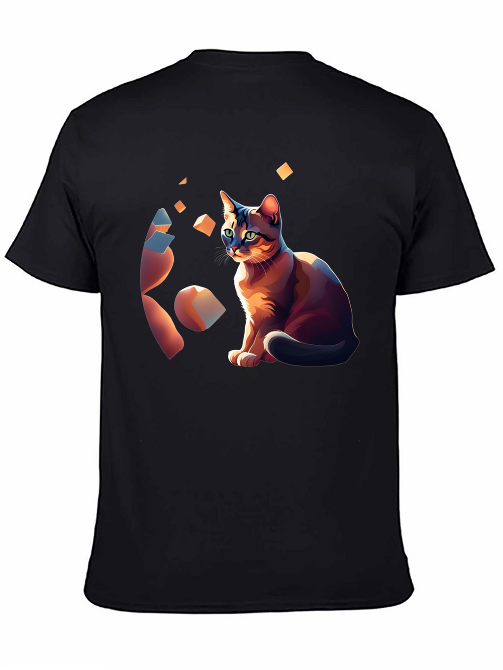 Abstract Cat Art Graphic Tee - Stylish Unisex Shirt