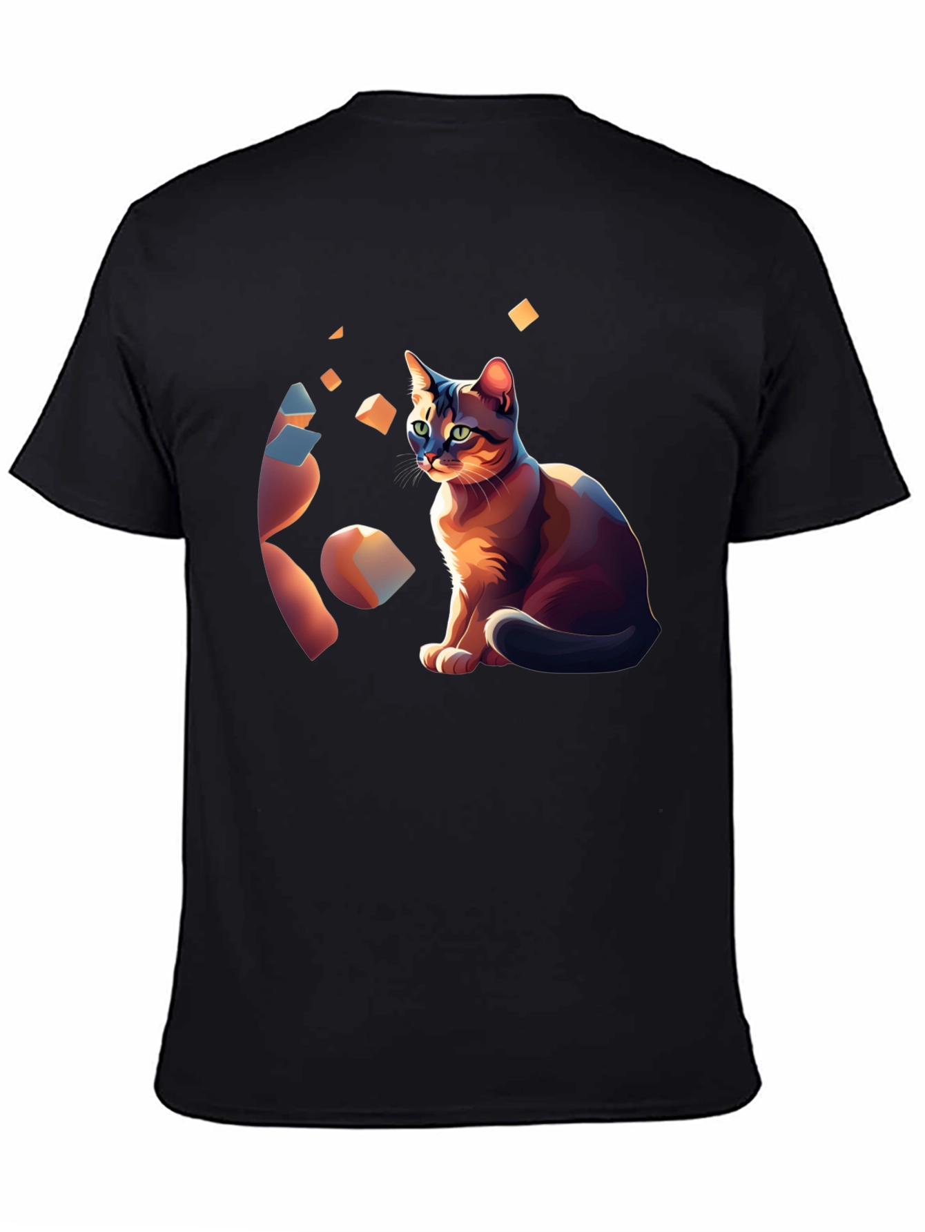 Abstract Cat Art Graphic Tee - Stylish Unisex Shirt