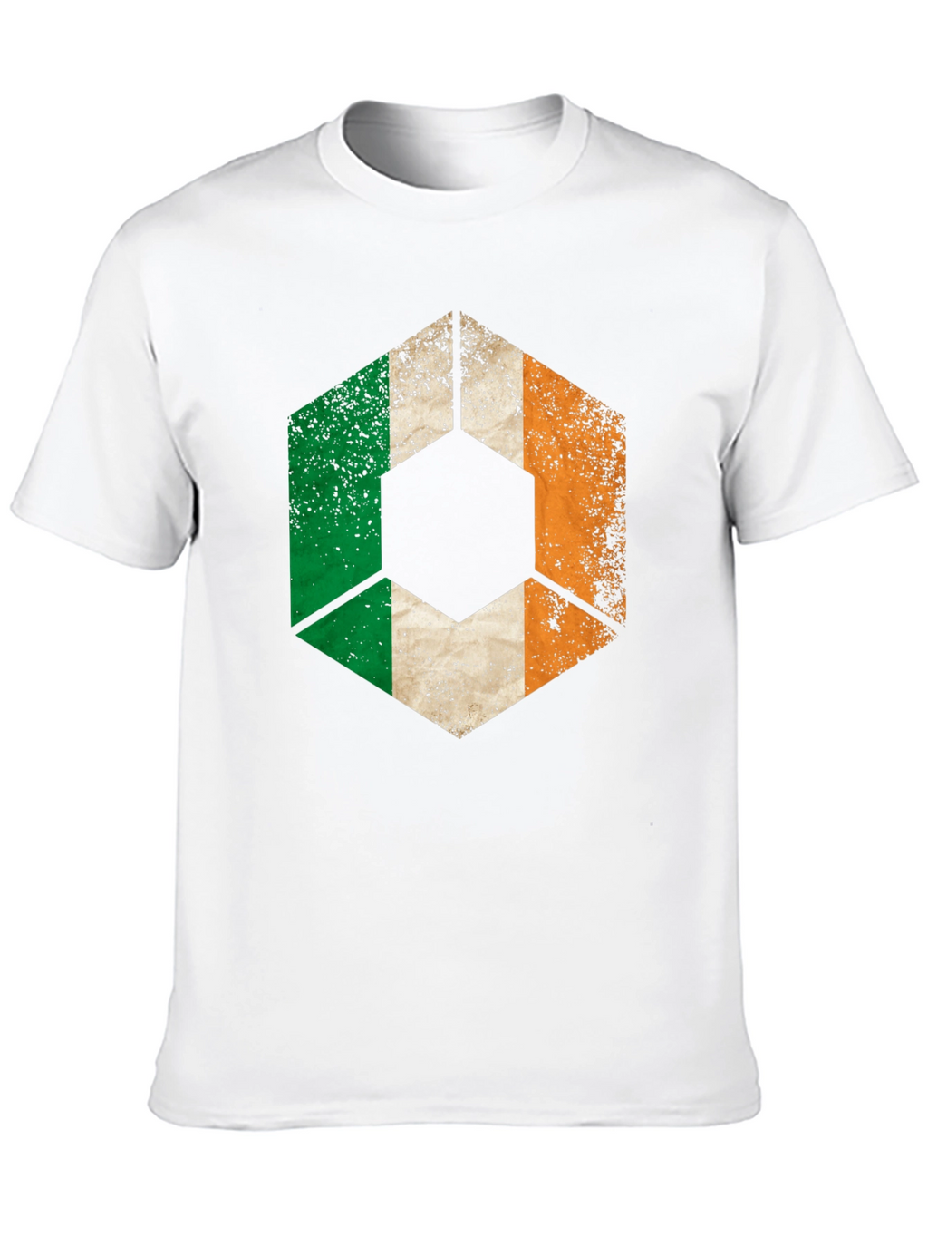 Ireland Flag Geometric T-Shirt - Distressed Graphic Tee