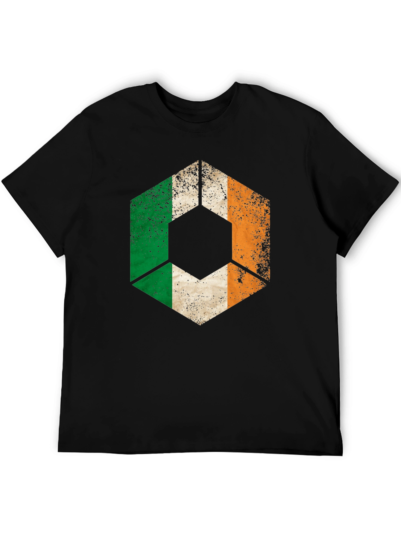 Ireland Flag Geometric T-Shirt - Distressed Graphic Tee