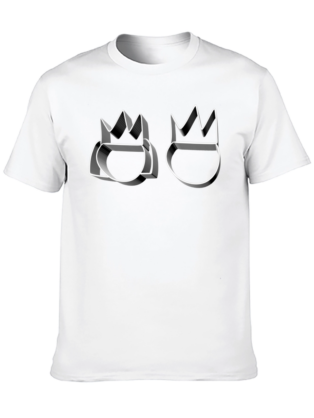 Graphic Black T-Shirt with Crown Design