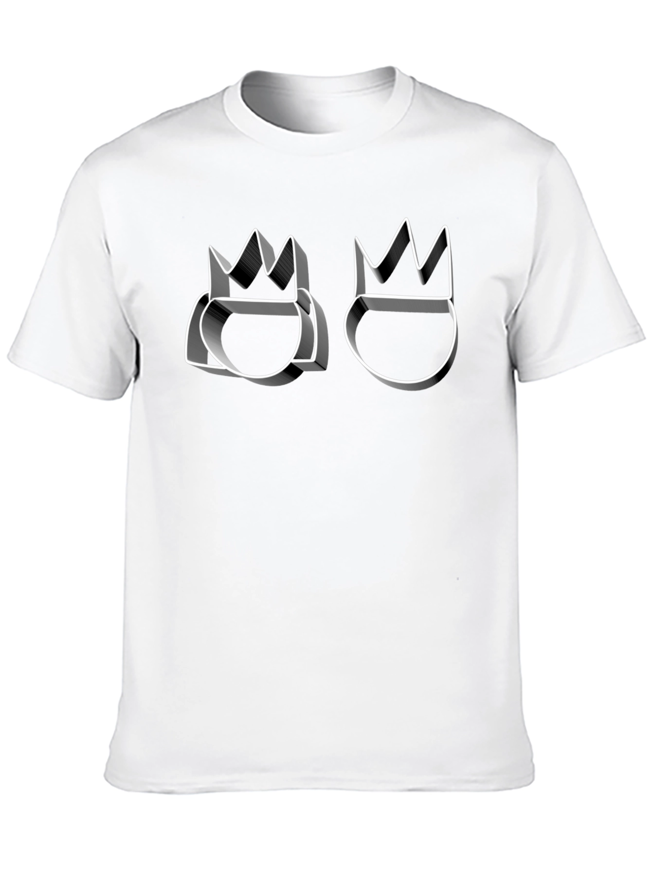 Graphic Black T-Shirt with Crown Design