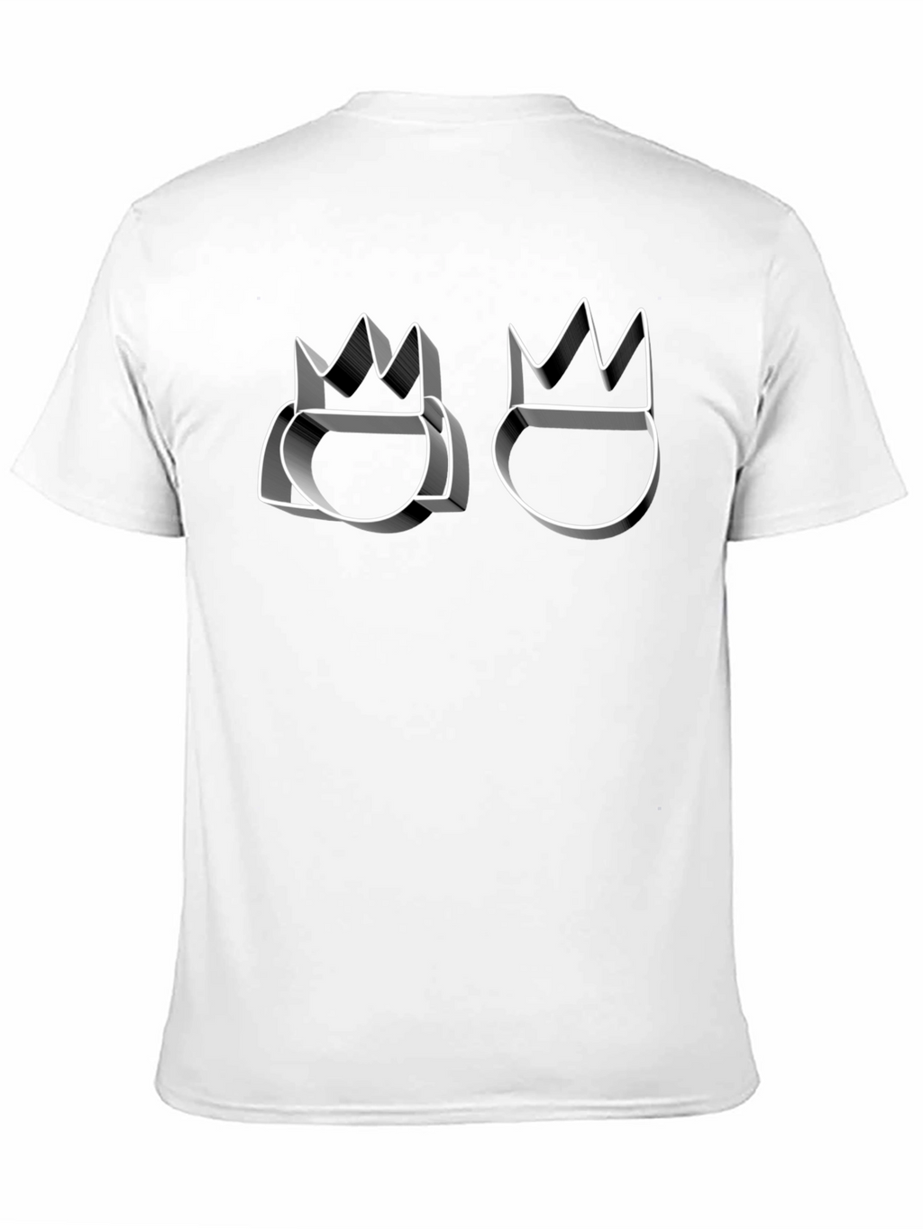Graphic Black T-Shirt with Crown Design