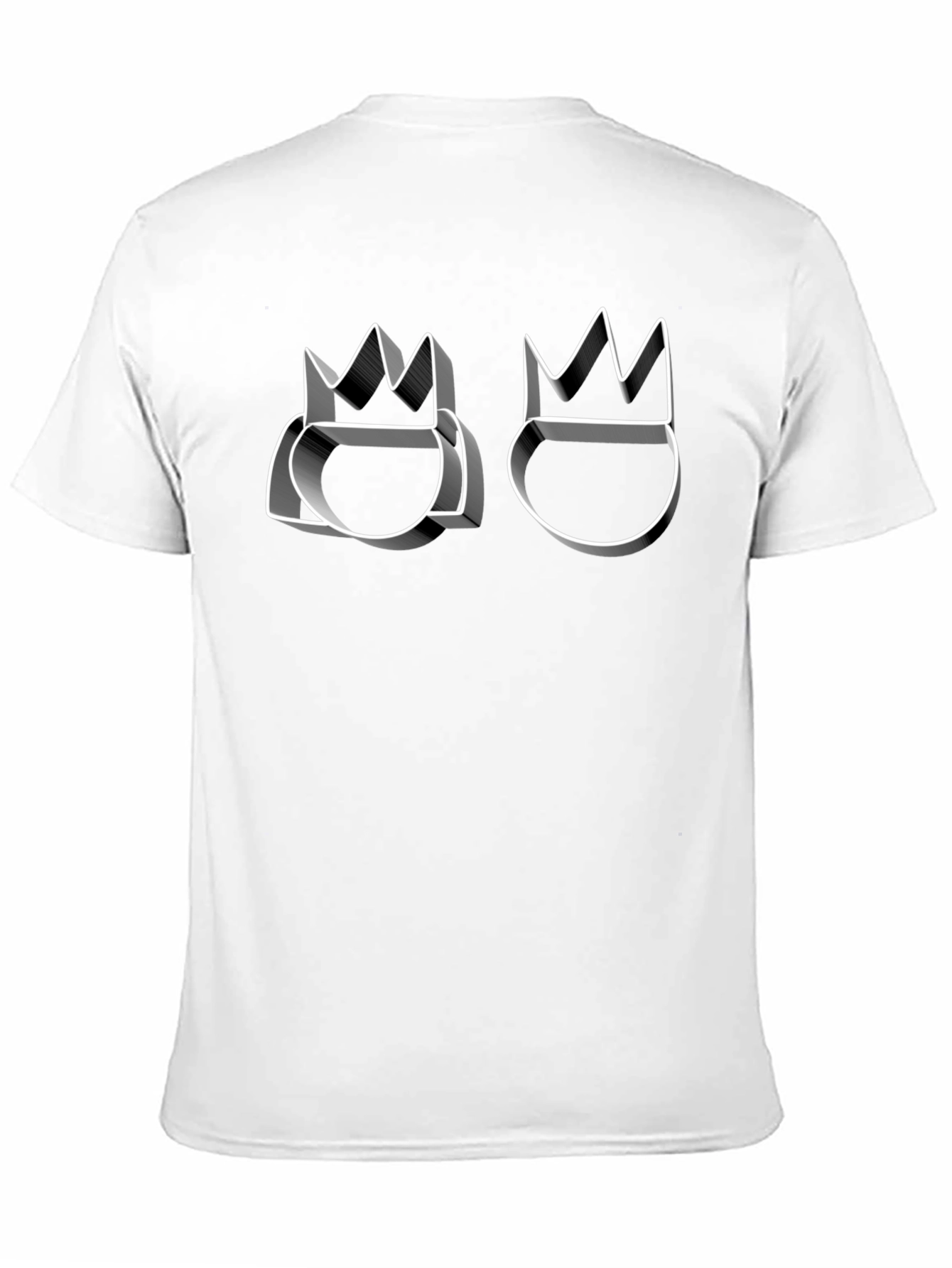 Graphic Black T-Shirt with Crown Design