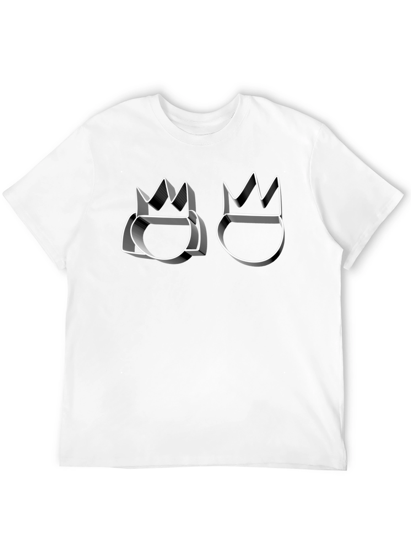 Graphic Black T-Shirt with Crown Design